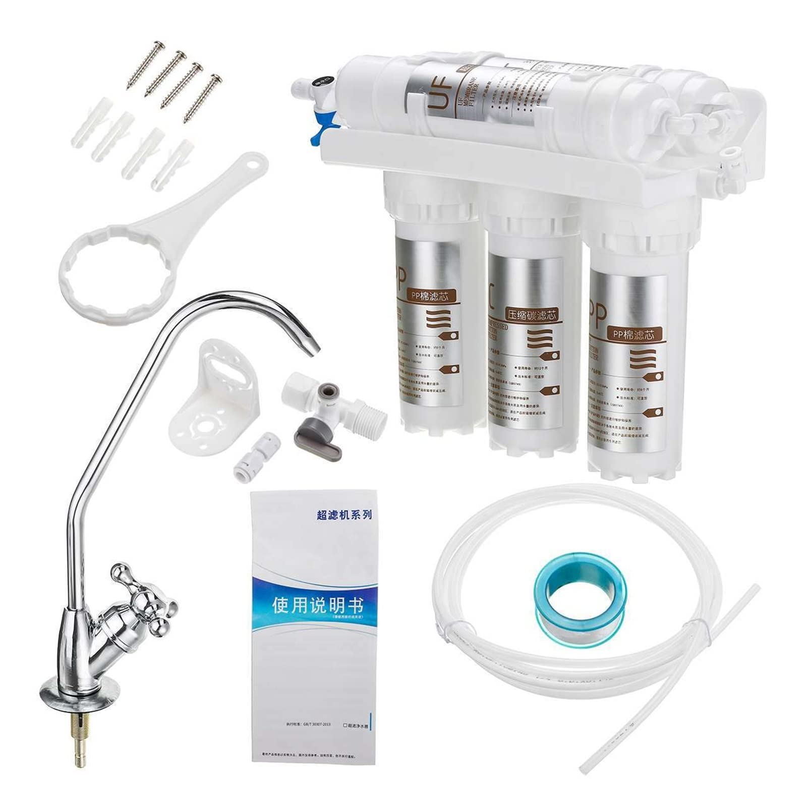 de filtración de agua potable directa de ultrafiltración 3 + 2 for el kit de filtro de agua del grifo de la cocina del hogar(1)