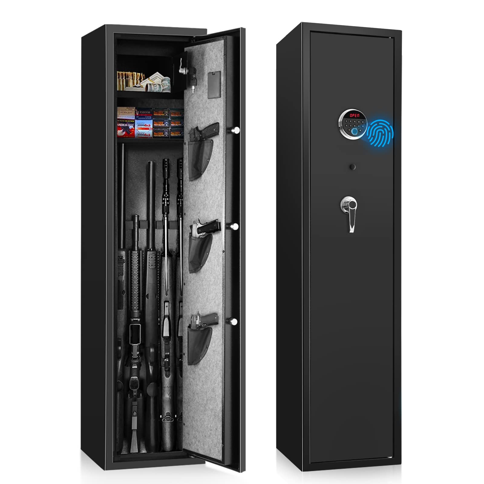 Buy MOHOO 35 Safe, Safes for Home and Pistols, with Fixed Lock Box & Removable Storage