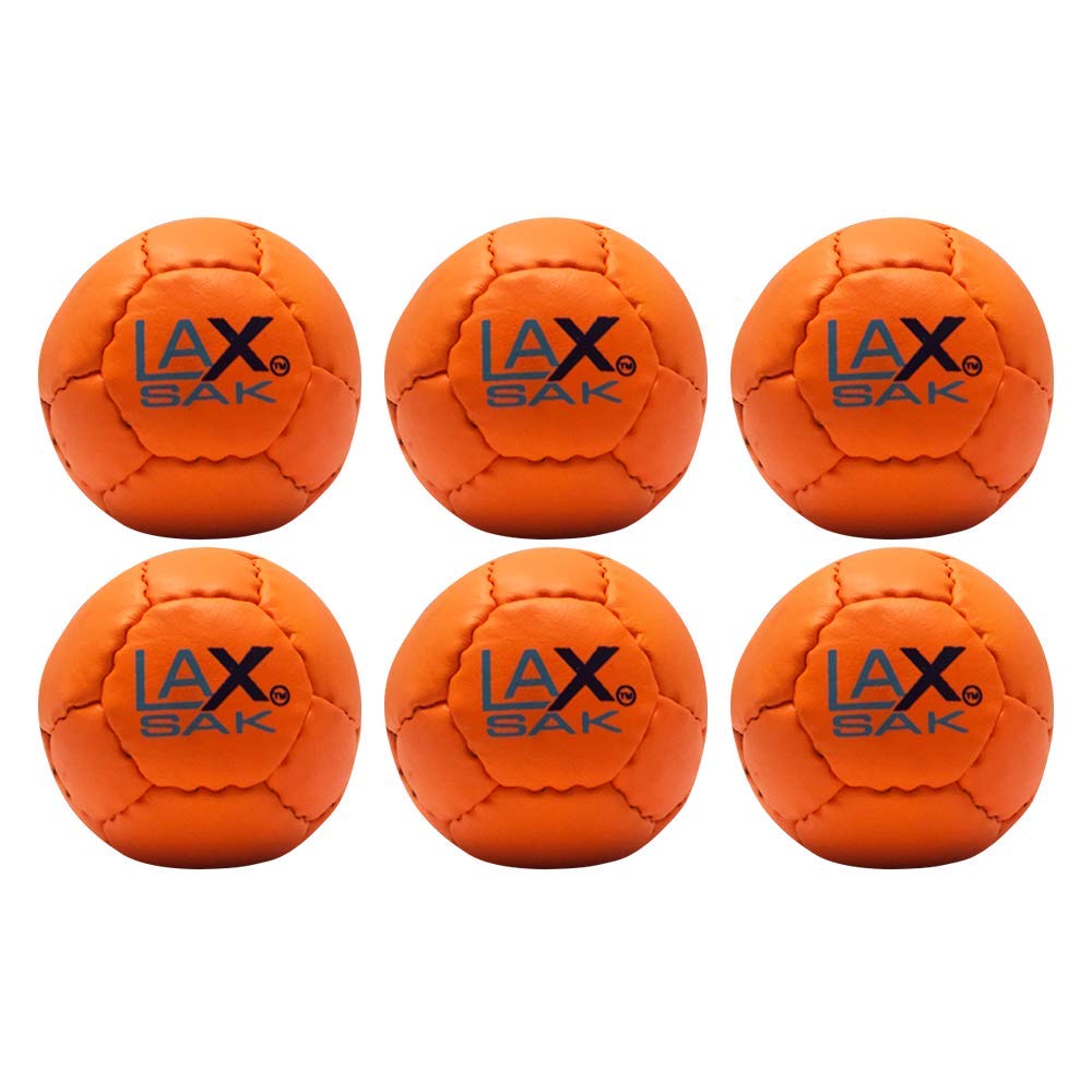 Lax Sak Soft Practice Lacrosse Balls, 6 & 12 Packs - Same Weight & Size as a Regulation Lacrosse Balls, Great for Indoor & Outdoor Practices, Less Bounce & Minimal Rebounds