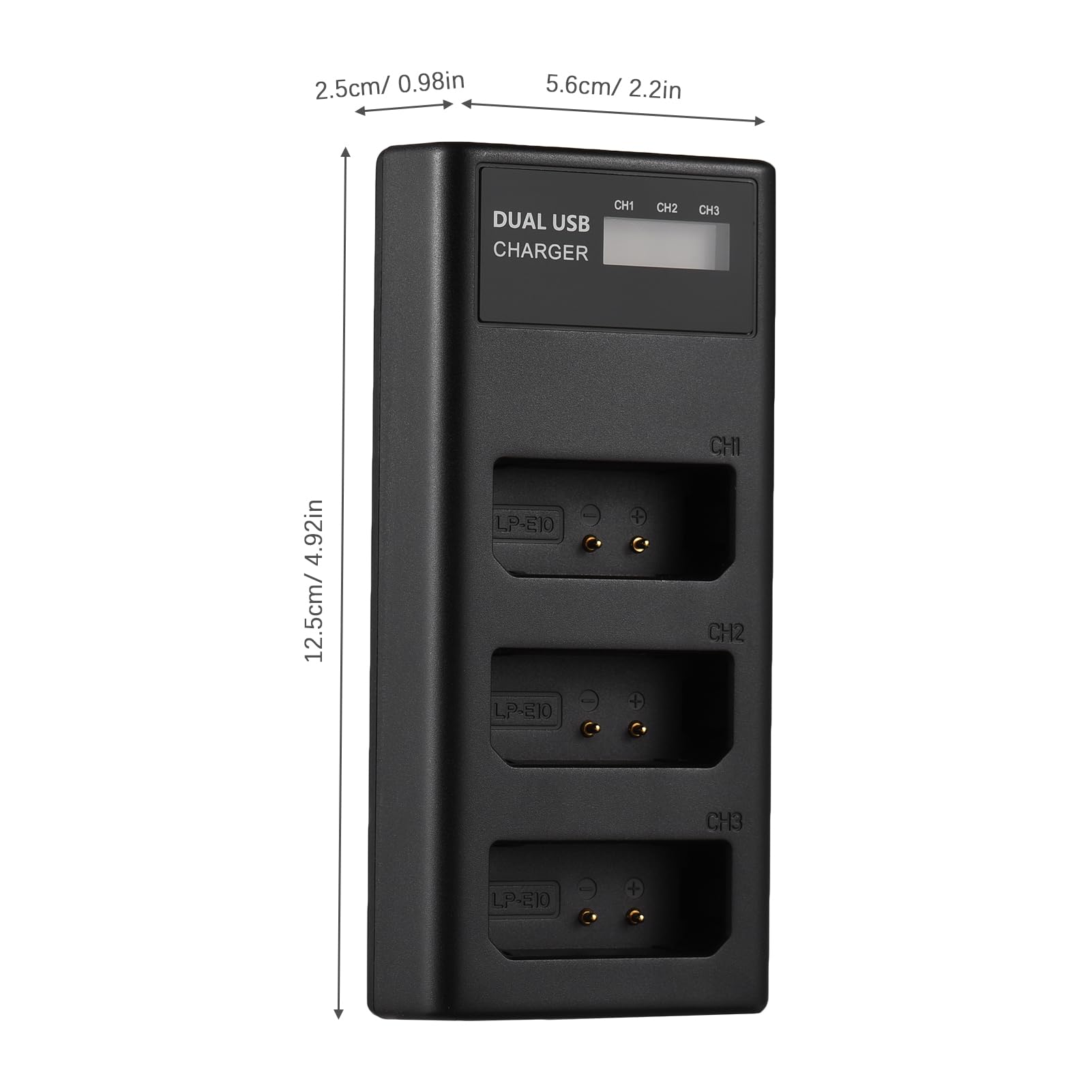 Mtlavis hness LP E10 Akku-Ladegerät Kit DREI Slot-Ladegerät mit LED-Anzeigen und Mehreren Ladegeräten für Rebel Digital kameras Ideal für Profession Elle und Amateur-Fotografen
