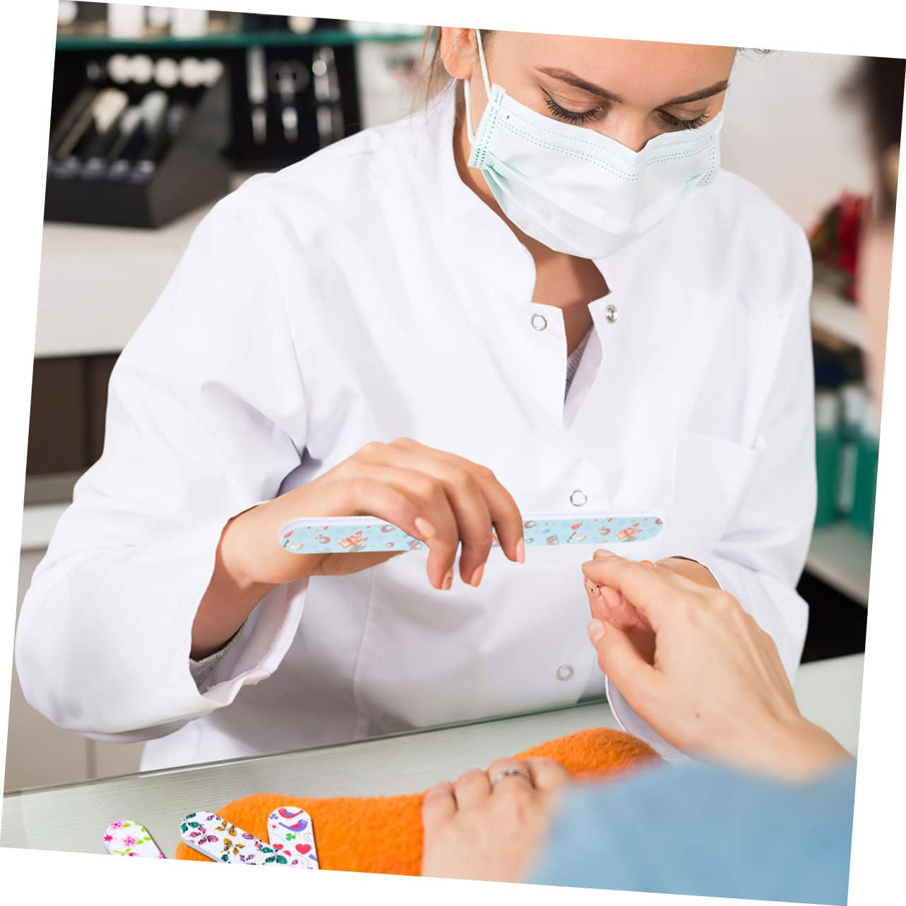 Mikinona 75 Pz Lima per unghie natalizia file di manicure di natale lima lucidante per pedicure strumento per manicure para uñas striscia di unghie strumento professionale per manicure