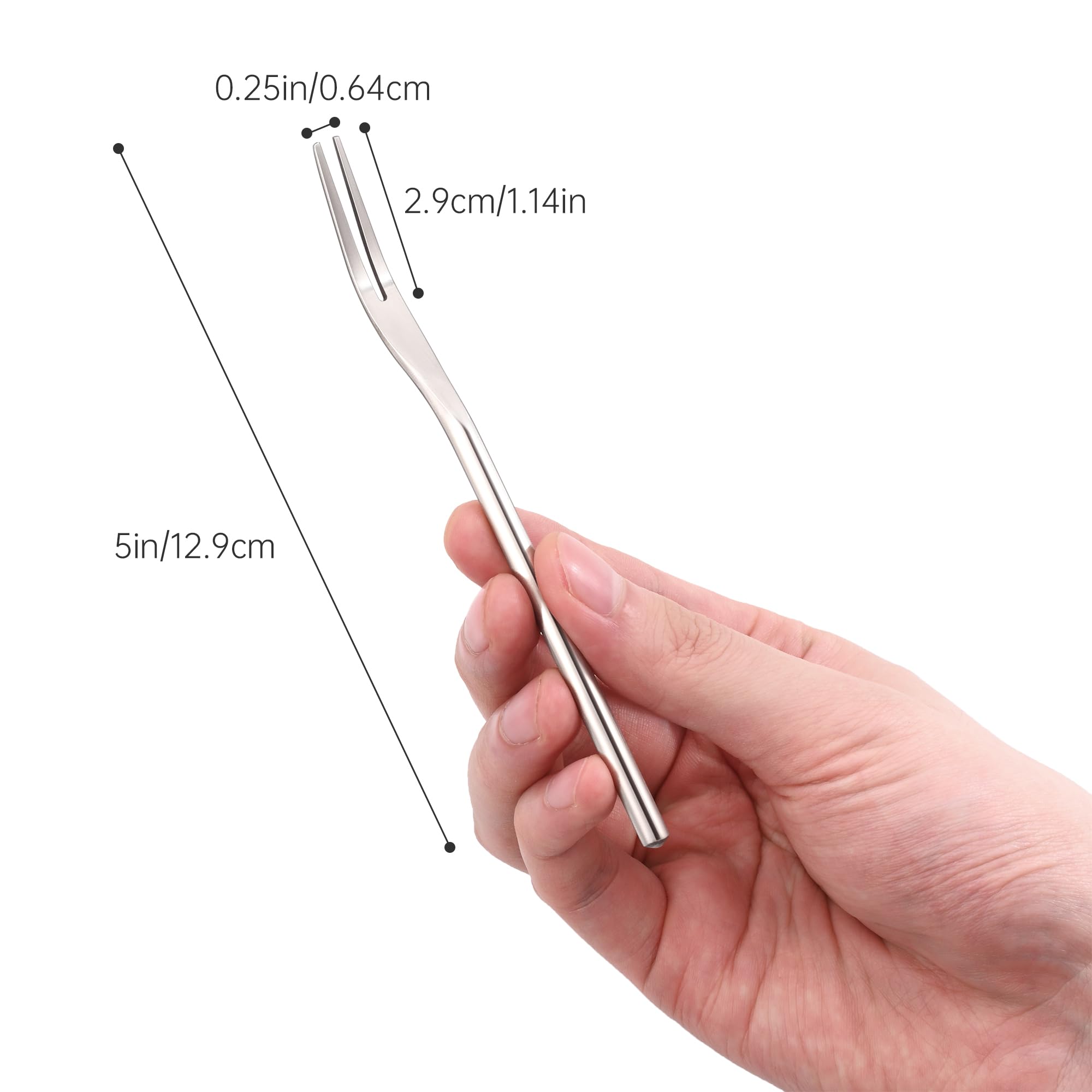 304 Stainless Steel Pickle & Olive Fork – 5"(12.9cm) Long Handle Set of 4 — Amazon image 4