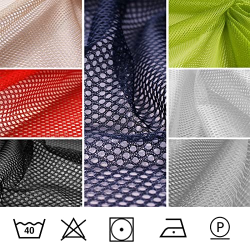Netzfutter - Mesh - Leichtes Innenfutter mit glattem Griff - Bekleidungsfutter und Insektenschutz - schwarz
