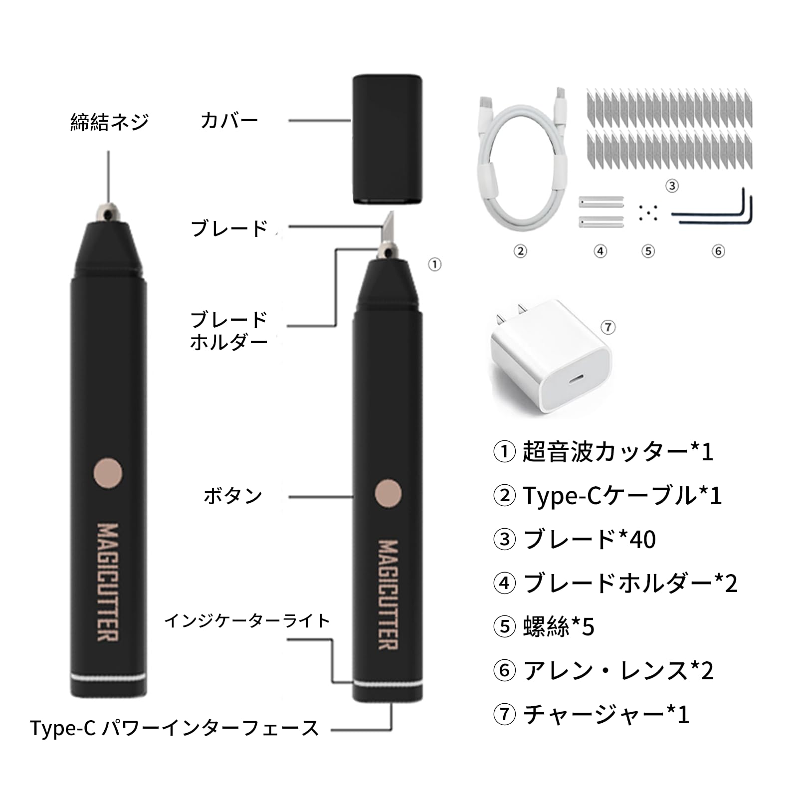 Amazon | 40 kHz超音波切断機、多機能ハンドヘルドプロセス切断ツール 