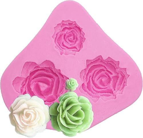 Miniatura 1 de AMZTOART 1 molde de jabón de silicona con forma de flor de rosa 3D, molde de pastel de chocolate, hecho a mano, decoración de fondant, herramientas