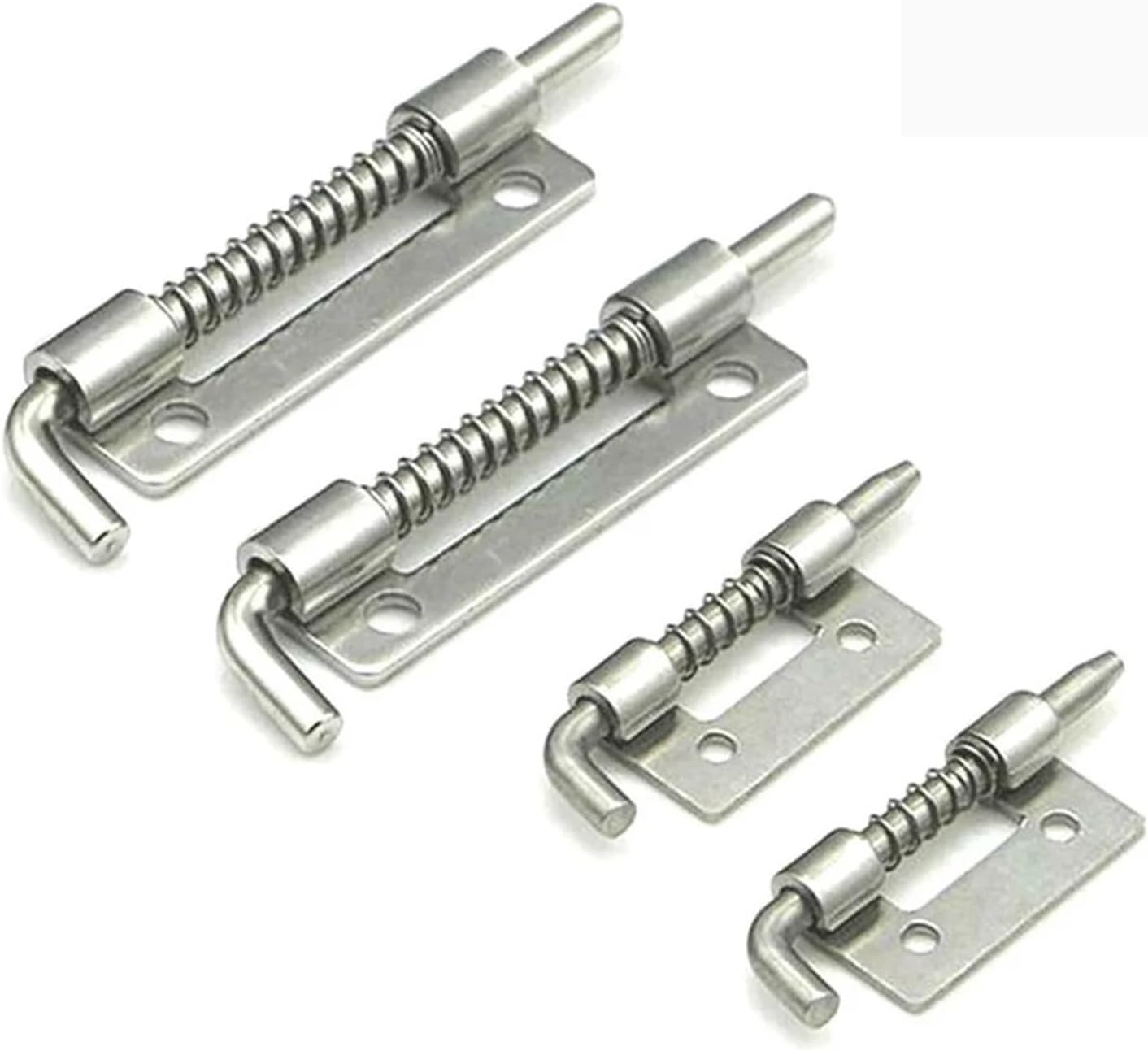 Spring Loaded Latch 20PCS Spring Loaded Latch Pin 304 Stainless Steel Silver Window Cabinet Hinges Security Door Bolt for Household Hardware(S Right)