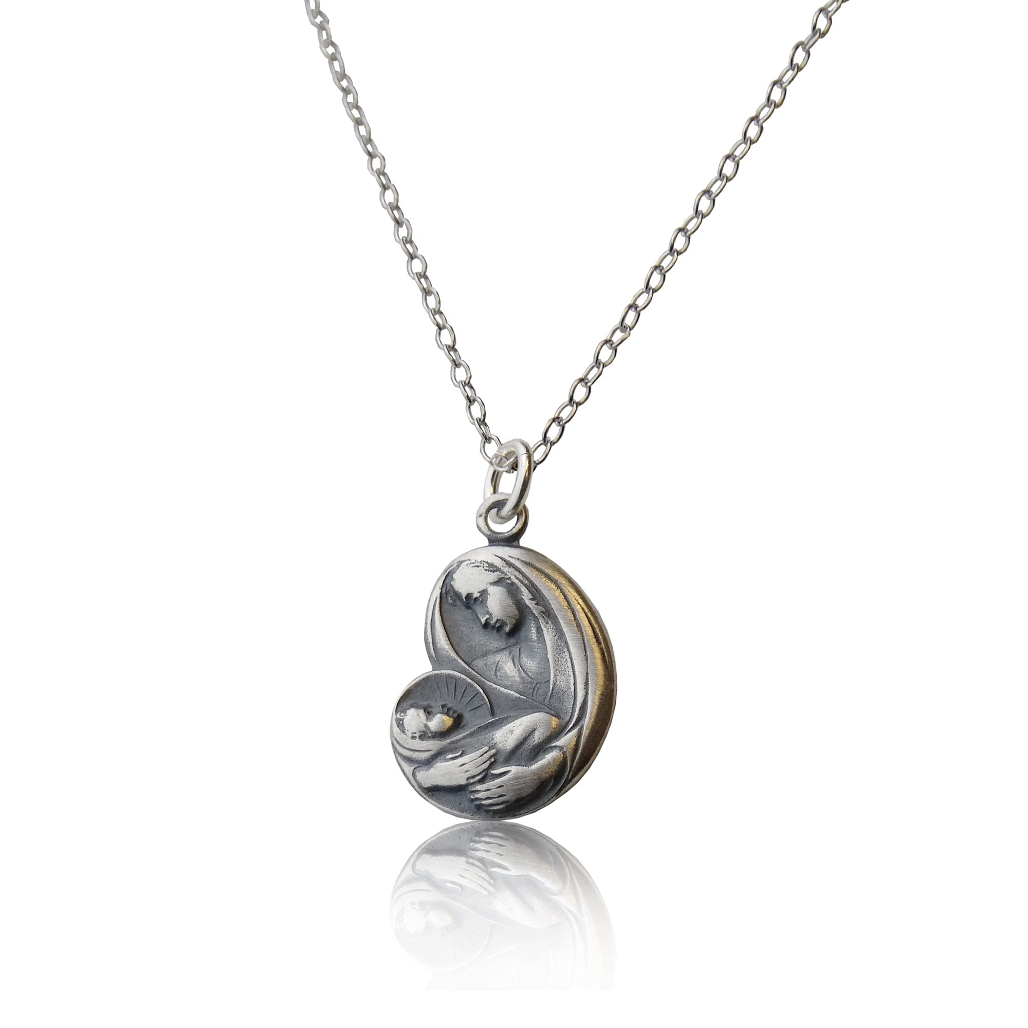 FashionJunkie4Life Sterling Silver Christian Faith Necklace for Men and Women