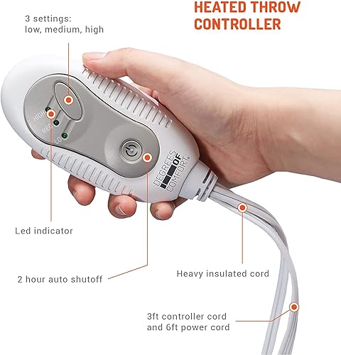 Miniatura 4 de Manta Degrees of Comfort térmica, certificado UL y baja radiación EMF, ahorra en tu factura de electricidad y alivia dolores musculares y de
