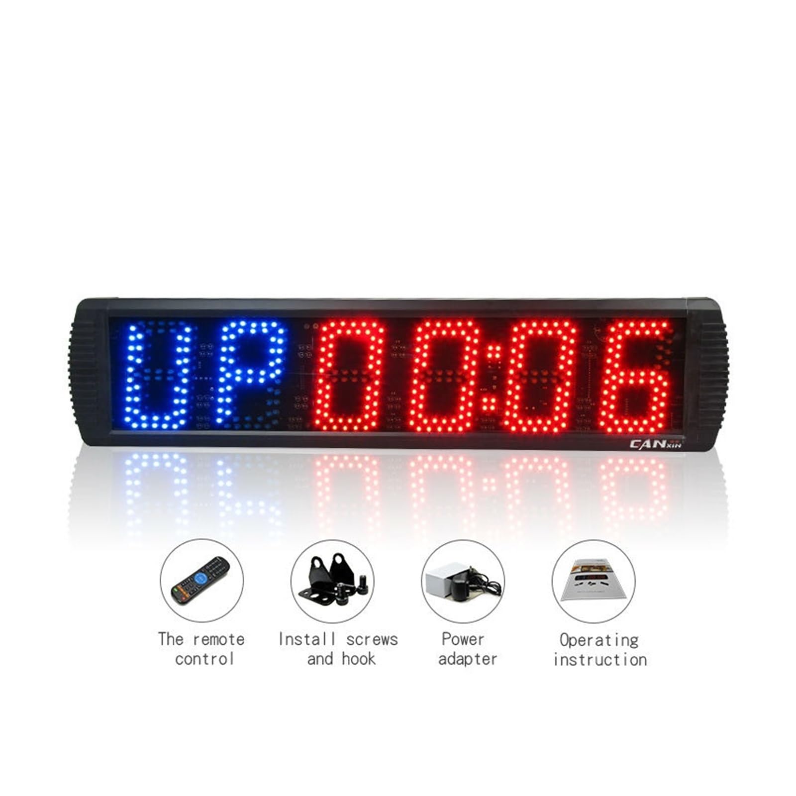Minuterie de Salle de Sport, 5 "minuterie de Boxe entraînement Interne chronomètre de Gymnastique Horloge Murale LED télécommande de Remise en Forme