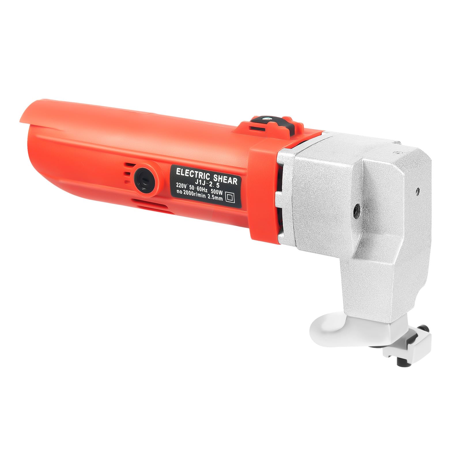 Tijeras de Chapa Eléctricas para Metal 500 W 50Hz, Cúter Rotativo Eléctrico 2000 rpm, Tijeras de Metal de 2,5 mm, Cortador de Acero Inoxidable con Escobillas Carbón
