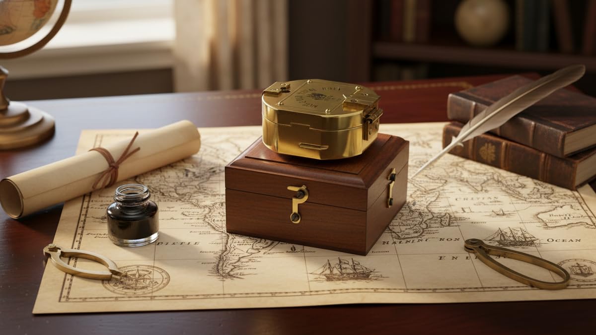marine bussola in ottone bussola tascabile da campeggio – Antique replica Shining in ottone