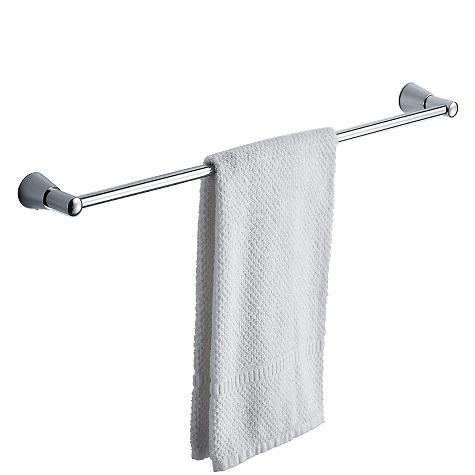 Creativo Portasalviette Rotondo Portasalviette Singolo Appendiabiti A Parete per Hardware Bagno E Cucina, Finitura Argento Lucido Cromo Rame-30Cm-60Cm/55Cm