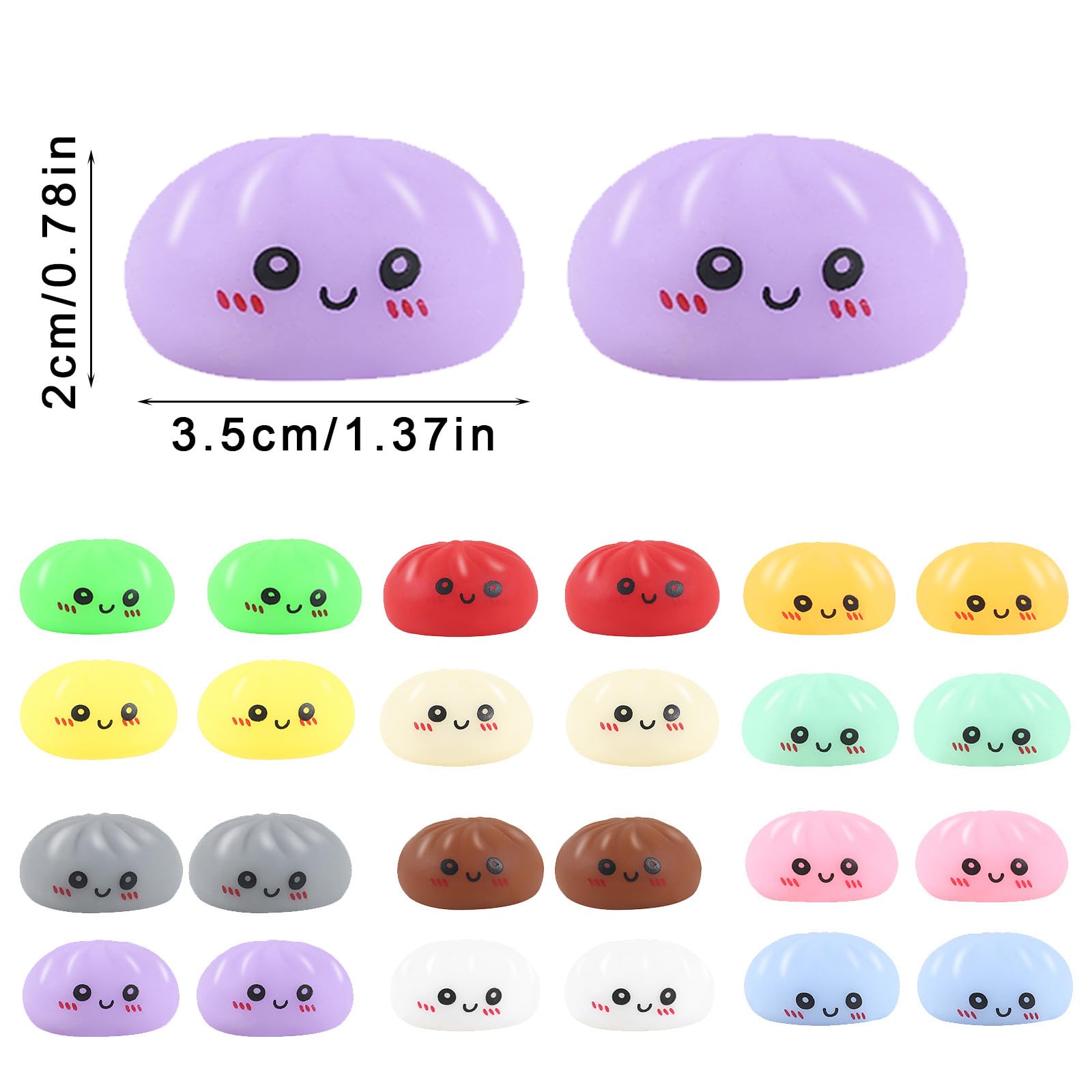 Calendario dell'Avvento Mystery Dumpling 2026, Conta alla Rovescia con 24 Squisy a Forma di Bao, Palle Morbide e Carine, Gioco Antistress Sensoriale per Adulti