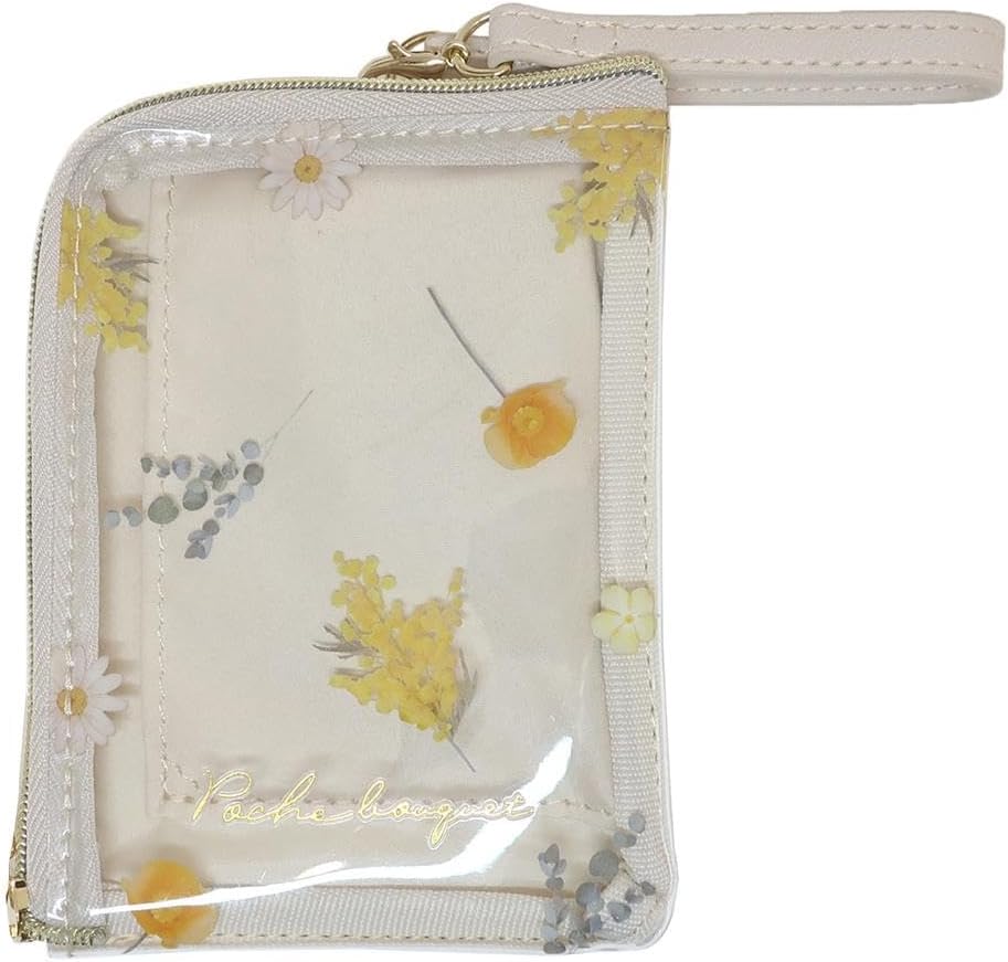 クーリア Poche Bouquet Daily Pouch with Reel Yellow