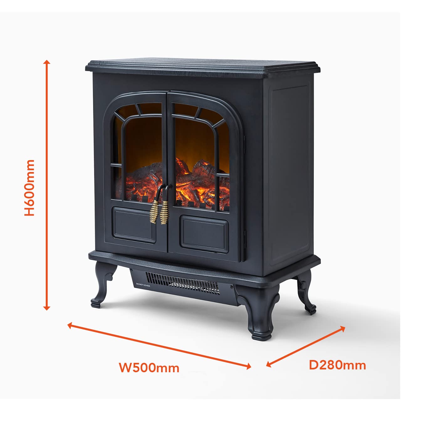 Warmlite WL46019 Wingham Log Effect Stove Fire with Realistic LED Flame
