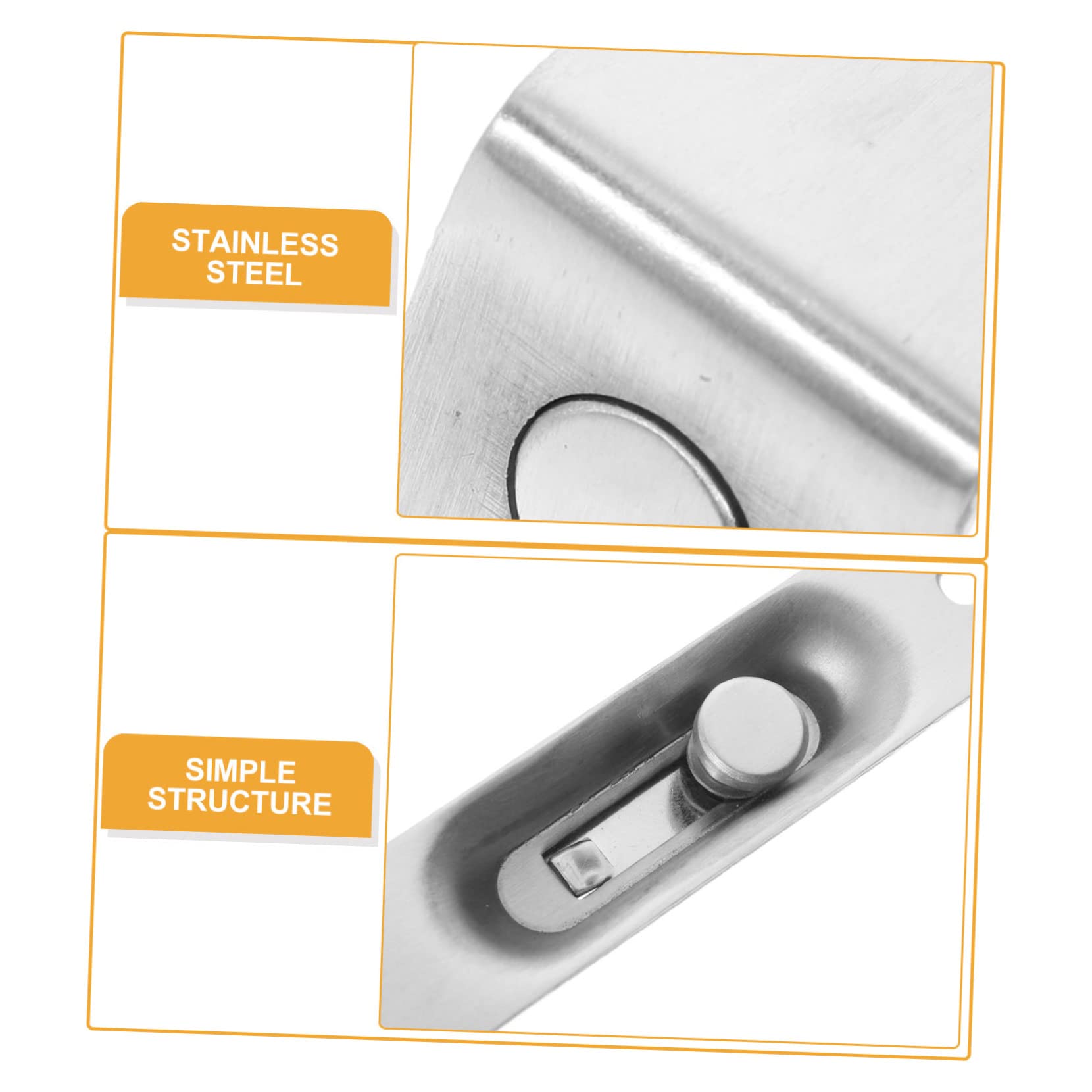 HOLIDYOYO Edelstahl Flush Bolt Türschloss | Verdeckter Einsteckriegel | Für Doppeltüren 25cm