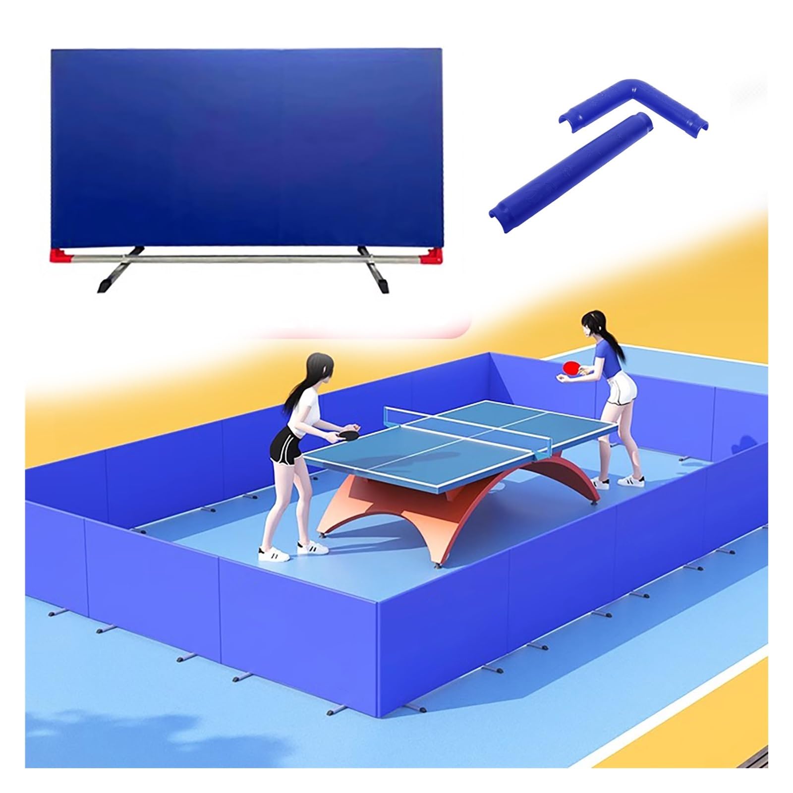 Sistema surround da ping pong indipendente con pannelli modulari e tessuto Oxford, recinzione portatile per casa e club scolastici