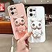Case Compatible with Oppo Reno 7 [4G] Phone Cover TPU Silicone Electroplated Stand Soft Durable Fall Protective Shockproof Protective Cover for Oppo Reno 7 [4G] Case (7)
