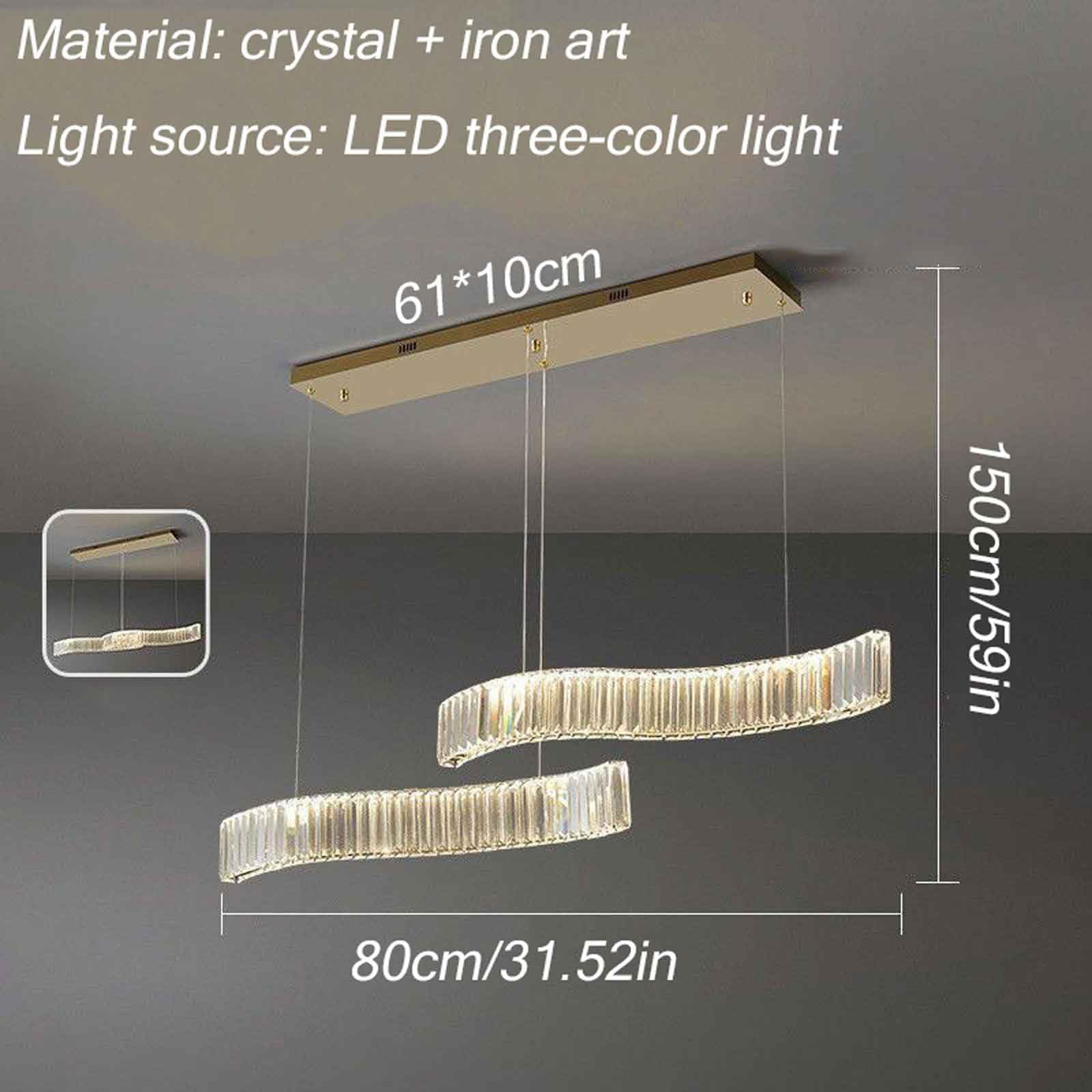 ISCBAFYX Lámpara Colgante de Cristal K9 de Lujo posmoderno para Comedor, Bar, candelabros LED, Bloque Creativo, lámpara Colgante Personalizada para el hogar, iluminación de vestidor de balcón de