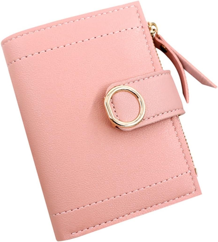 Women's Short Zip-up Purse Hold Bag Credit Card ID Card Bag Women's Short Bag(Blue)
