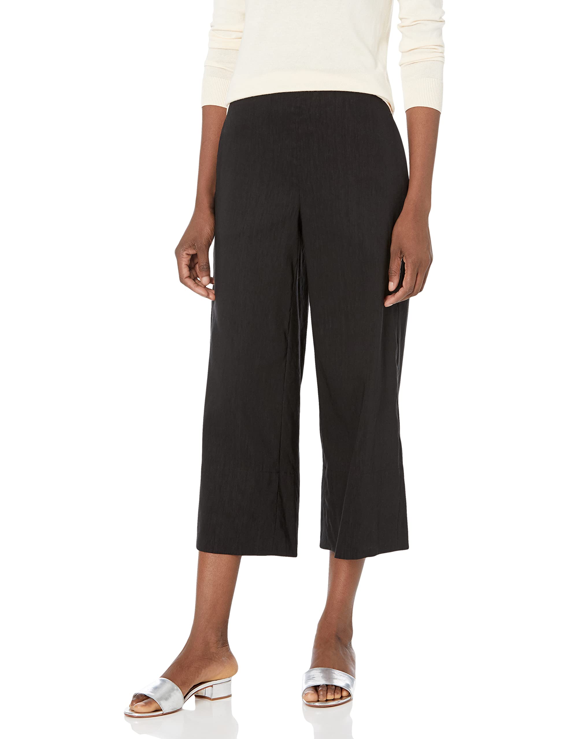 Vince Womens Linen Crop Wide Pant