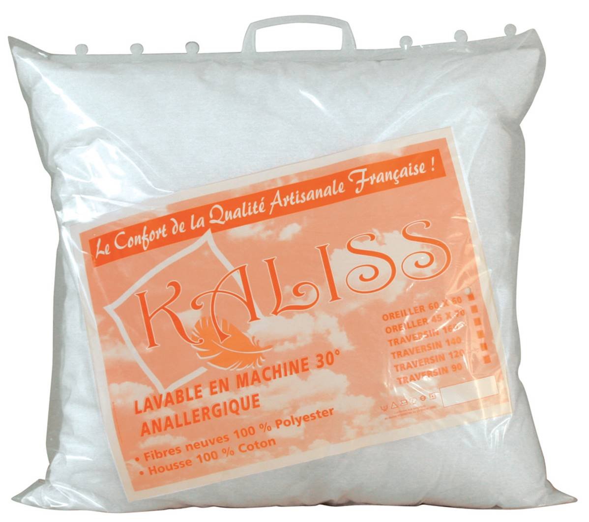 Oreiller 60x60 lot de 2 idéal pour des nuits sereines