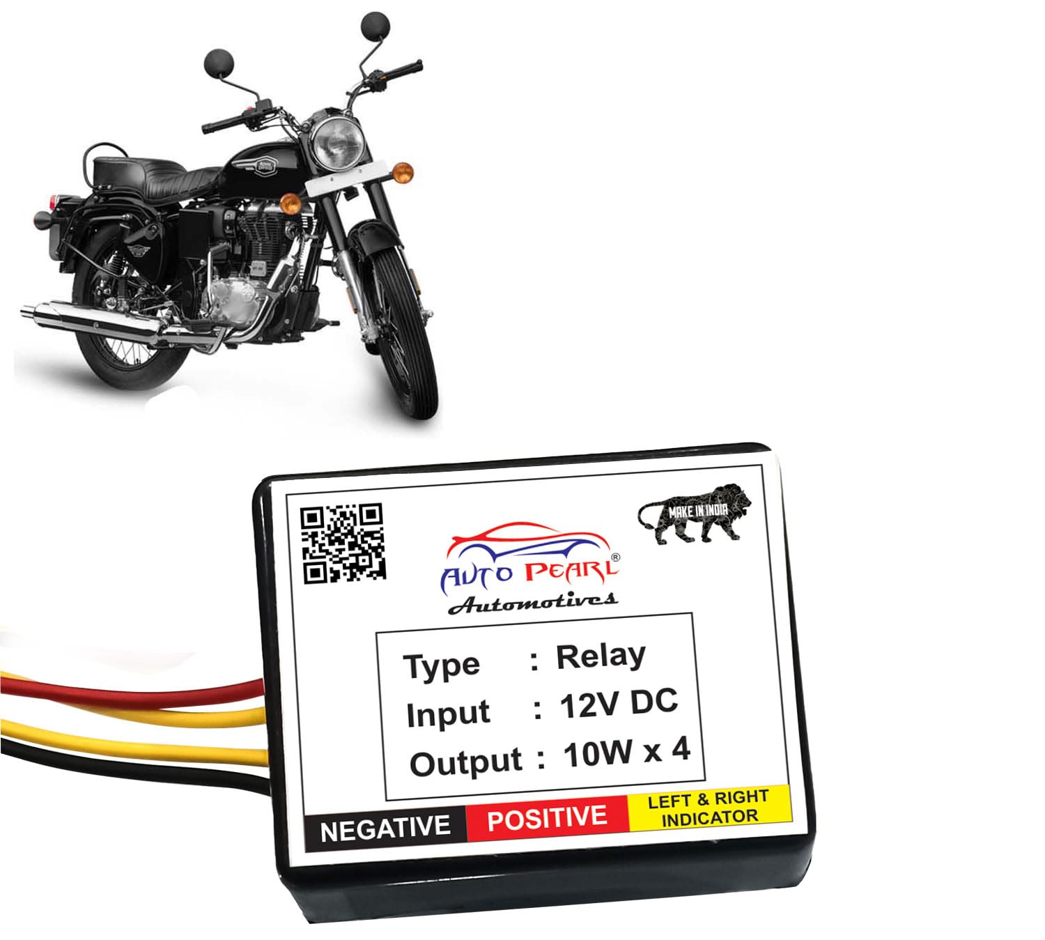 Auto Pearl Multimode Bike Hazard Flasher, Waterproof Front, Rear Flasher Relay for LED/Bulb Indicators Highway Flasher Compatible with Standard 350