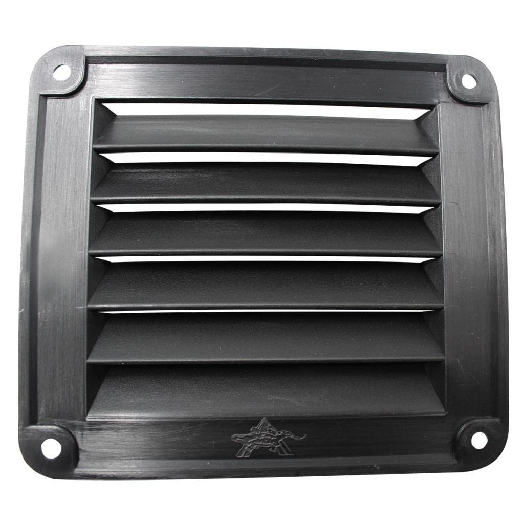 Juego de 3 rejillas de ventilación de plástico ABS negro de 5-1/2 x 4-7/8 pulgadas para barco