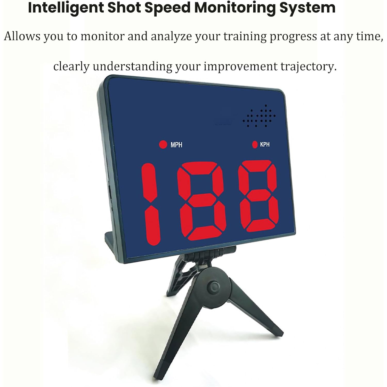 Tester di velocità per Tennis, Sensori di velocità per Allenamento, Misura La velocità di Servizio, Racchetta E Palla, con Display Digitale, Tester di velocità Sportivo A Mani Libere per