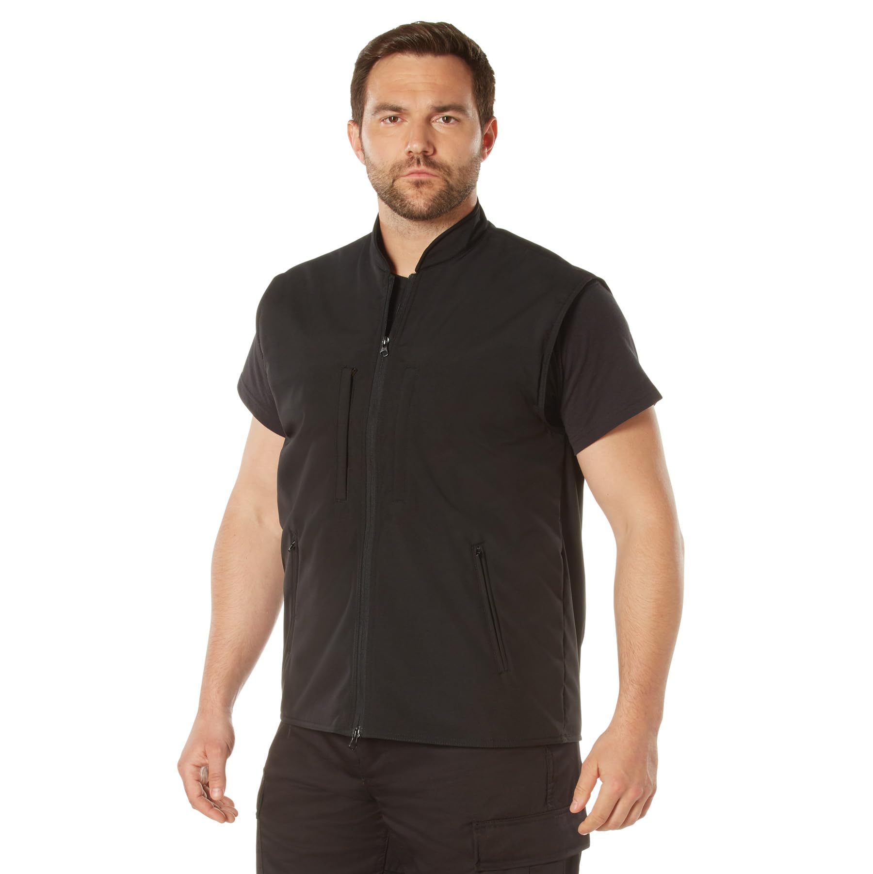 Rothco Men's Professional CCW Concealed Carry Soft Shell Vest, Black - L
