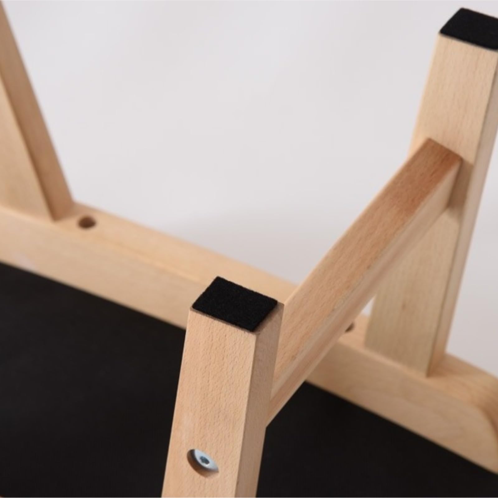 Ottomana Salón Reposapiés De Madera con Cuatro Espaciadores Antideslizantes For Sala Estar Y Dormitorio Asiento Extra(Bruin)