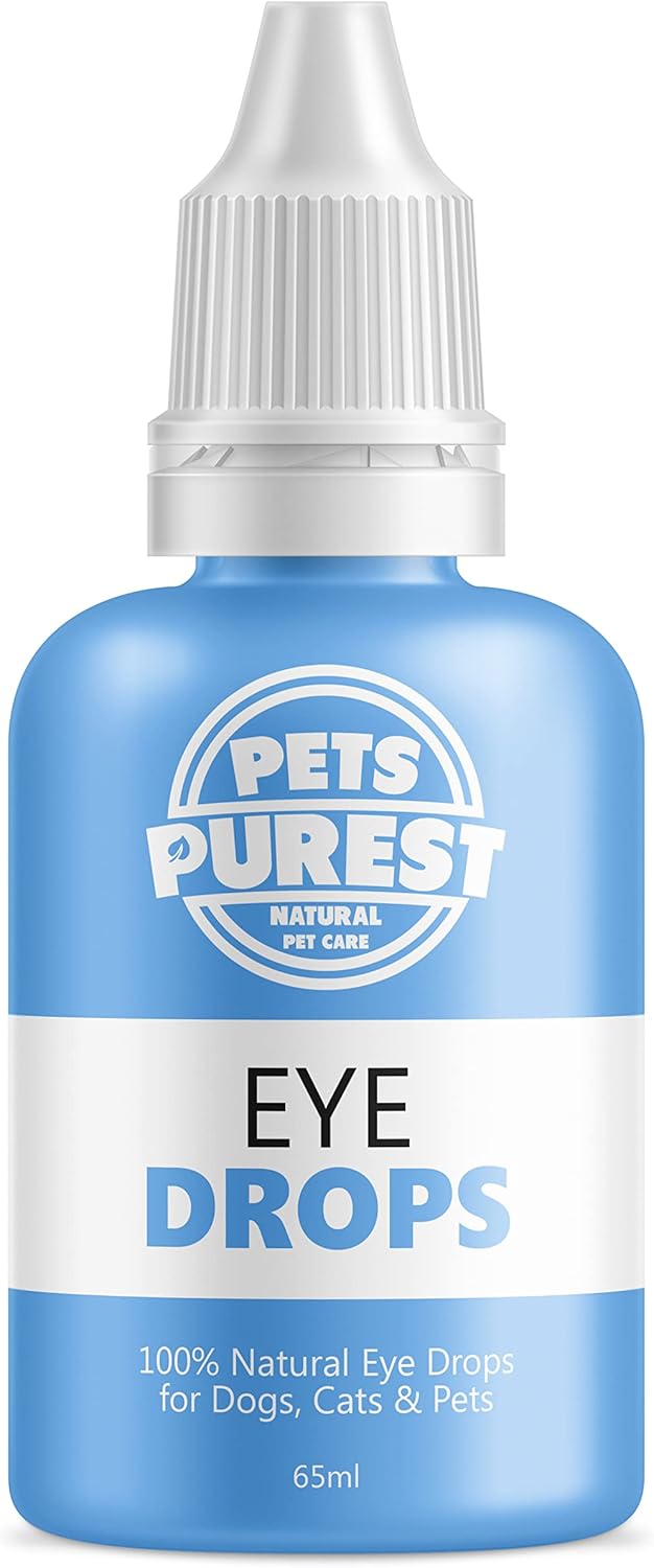 Pets Purest Eye Drops for Dogs, Cats & Pet 100 Natural Dry Eye Drop