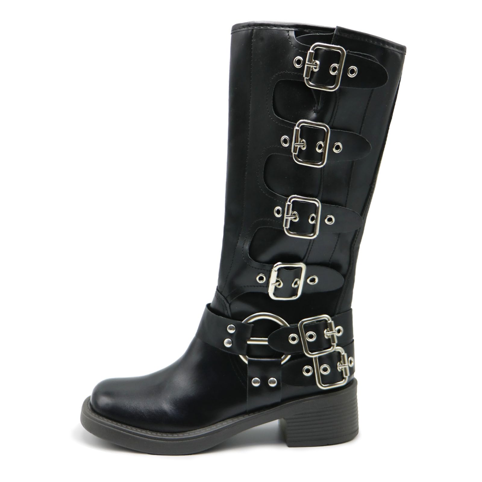 Knee High Boots For Women Stylish and Comfortable Footwear for Any Occasion Square Toe Fashion Buckle Chunky Heel