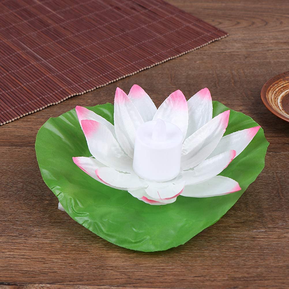 1 Pc LED Floating Lotus Flower Lamps Water Floating Lily Flower Light Festival Celebration Swimming Pool Garden Decoration 17cm-image-41