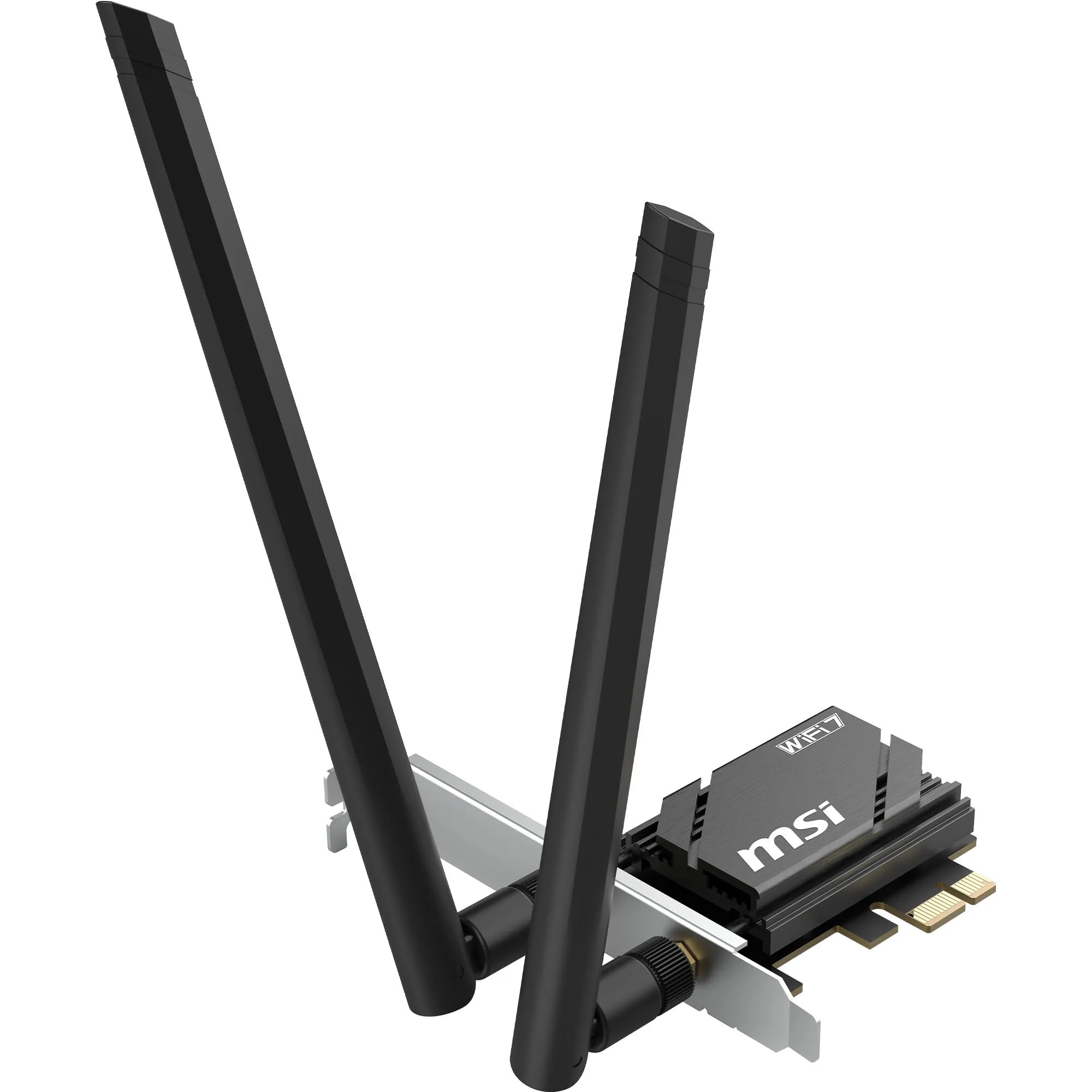MSI HERALD WiFi 7 PCIe Card for Desktop PC BE6500 Tri-band, Bluetooth 5.4, 6GHz, MLO, Bluetooth 5.4, WPA3 Security