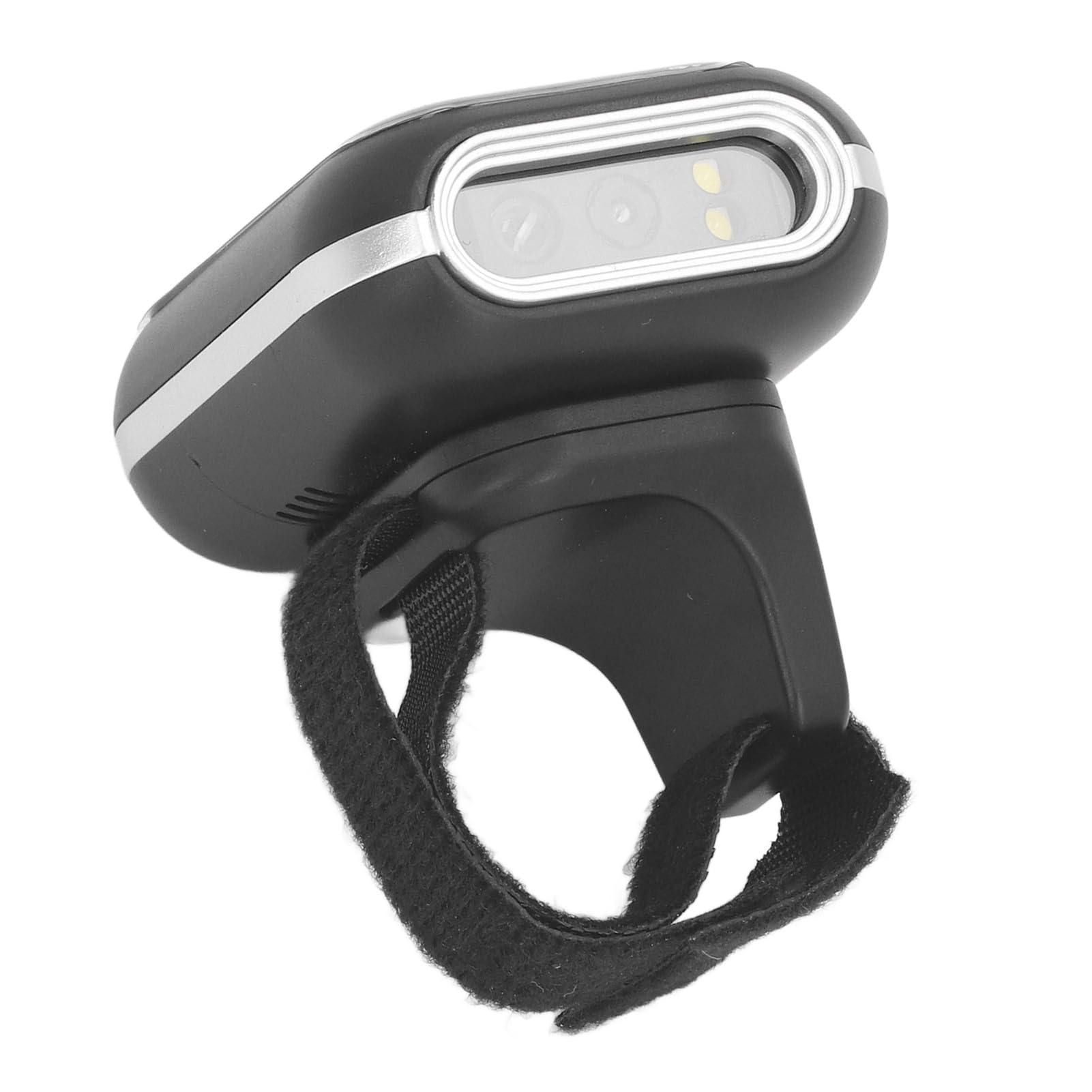Wakects Escáner de Código de Barras de Anillo ABS Bluetooth Lector de Código de Barras 2D 500 MAh 120000 Almacenamiento Alcance de 15 M para Almacén Farmacia Minorista Logística Escaneo Portátil con