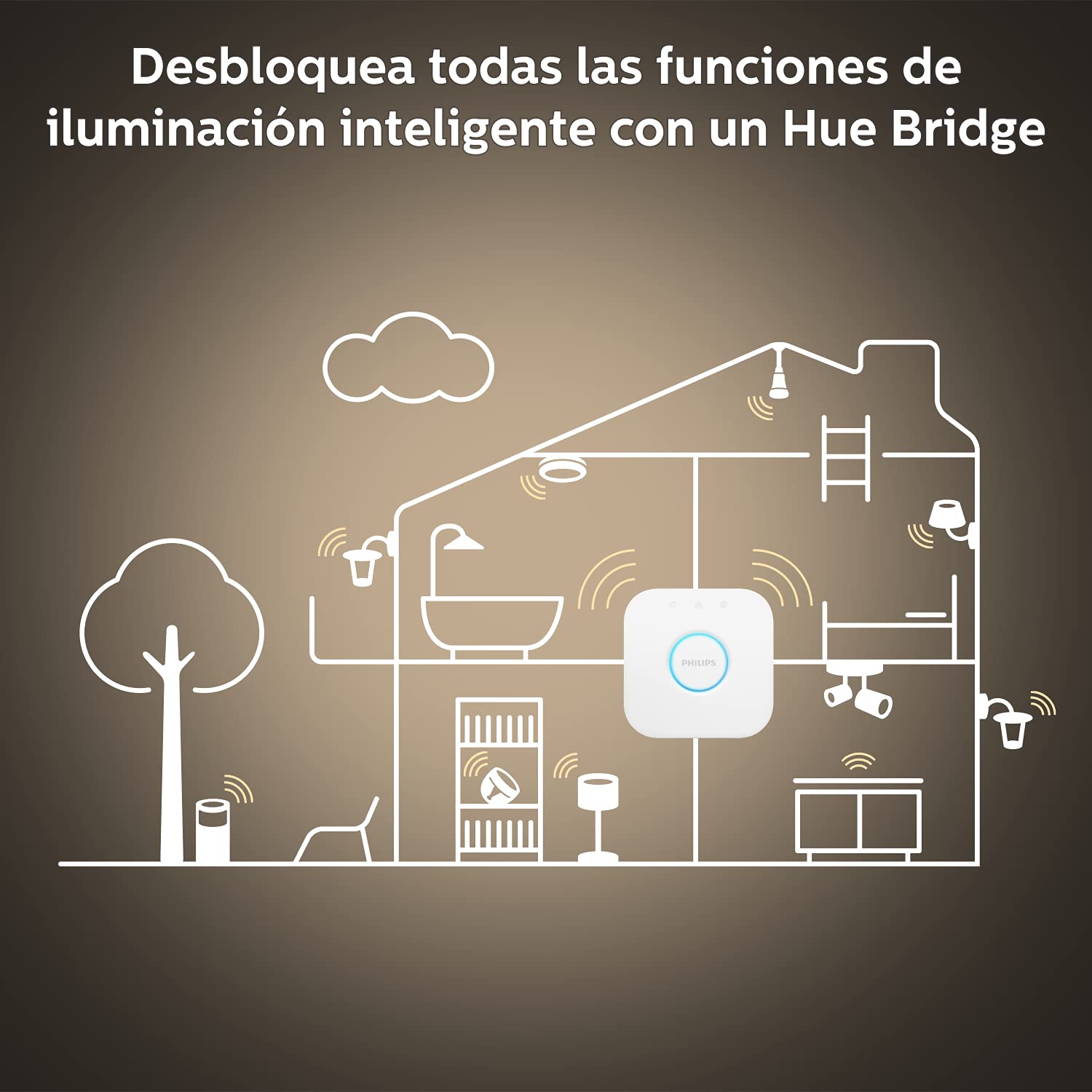 Philips Hue White, ampoule LED connectée E27, équivalent 75W, 1100 lumen, compatible Bluetooth, fonctionne avec Alexa, Google Assistant et Apple Homekit (Lot de 4)