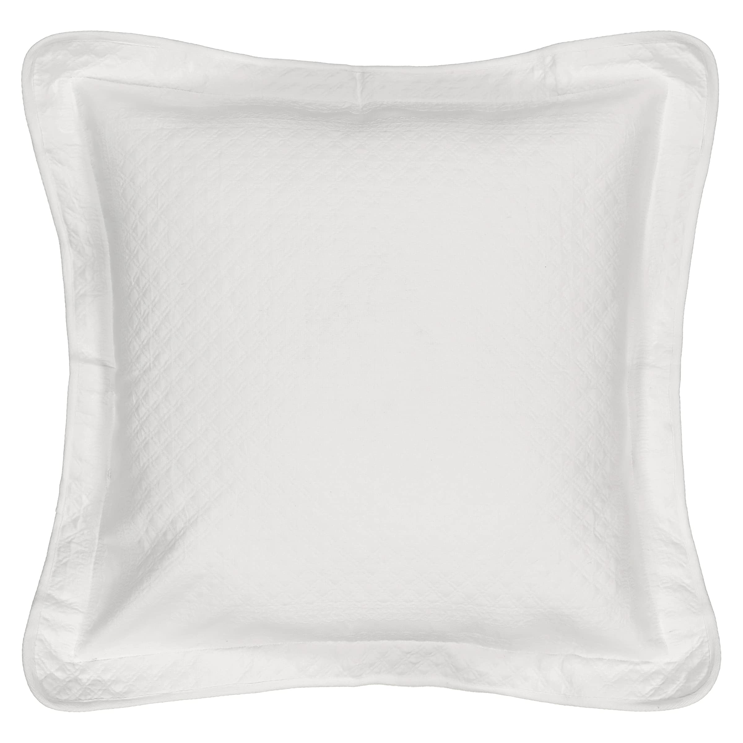 Historic Charleston Matelasse Euro Taie d'oreiller Blanc 66 x 66 cm