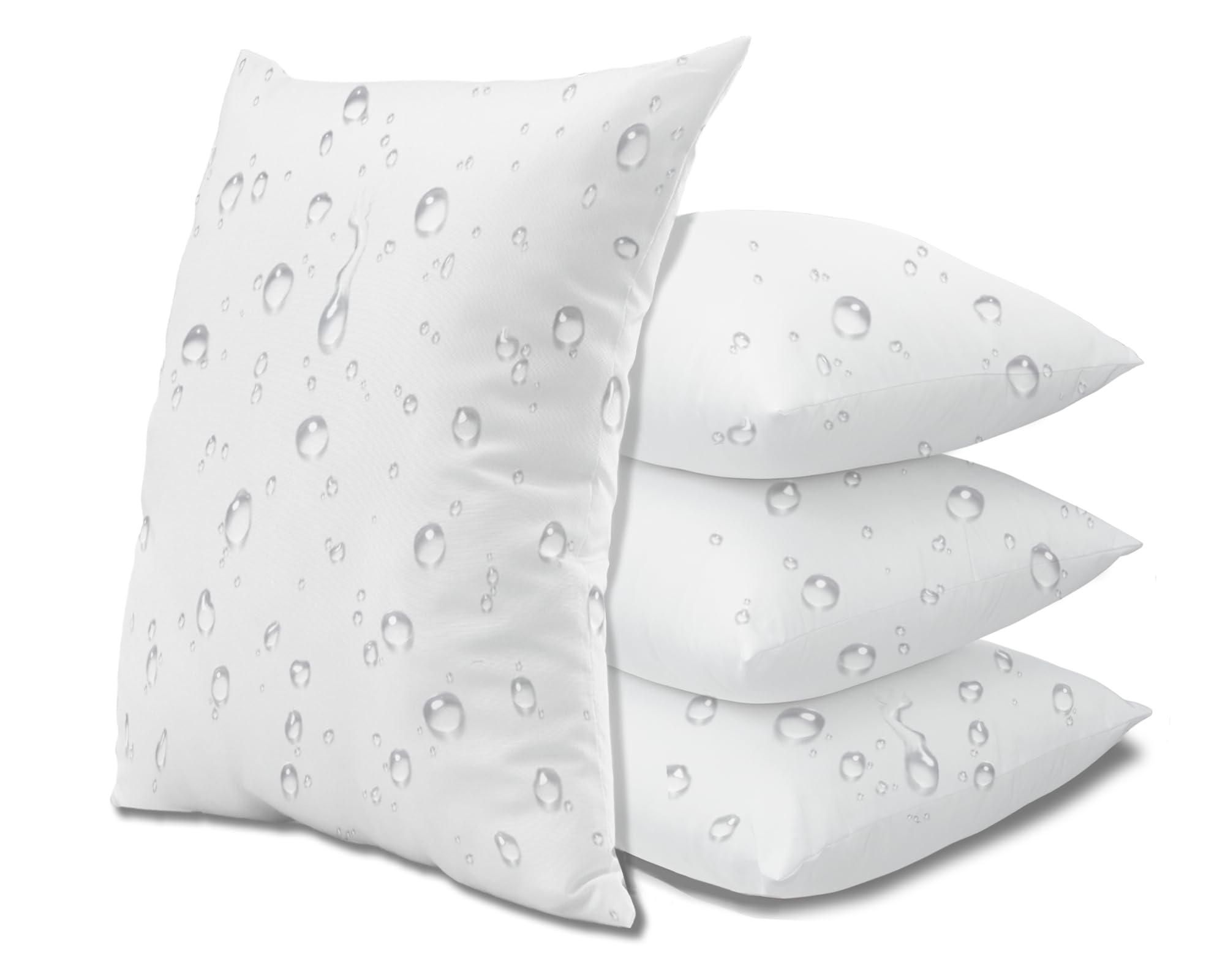 Outdoor Waterproof 12x20 Throw Pillow Inserts Set of 4, Water-Resistant Durable and Hypoallergenic Retangular Pillow Inserts for Patio, Garden, Porch, Indoor Decorative