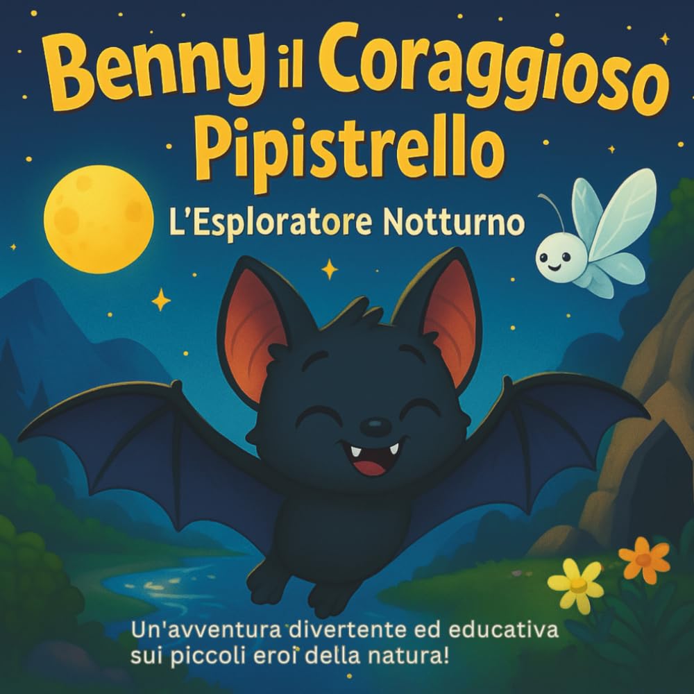 Benny il Coraggioso Pipistrello: L'Esploratore Notturno: Libri Illustrati per Bambini | Un'avventura divertente ed educativa sugli piccoli eroi della ... 30 Pagine (Children's Storybooks in Italian)