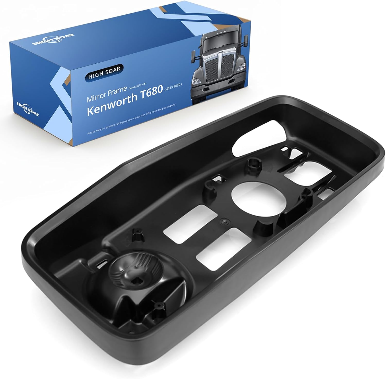 High Soar Replacement Mirror Frame for Kenworth T680, Door Mirror Mounting Frame Driver/Left Side (Fit: KENWORTH T680 Serie Truck)