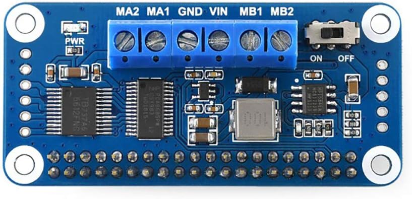 Motor Driver HAT for Raspberry Pi Onboard PCA9685 TB6612FNG Drive Two DC Motors I2C Interface 5V 3A Can be Stackable up to 32 This Modules