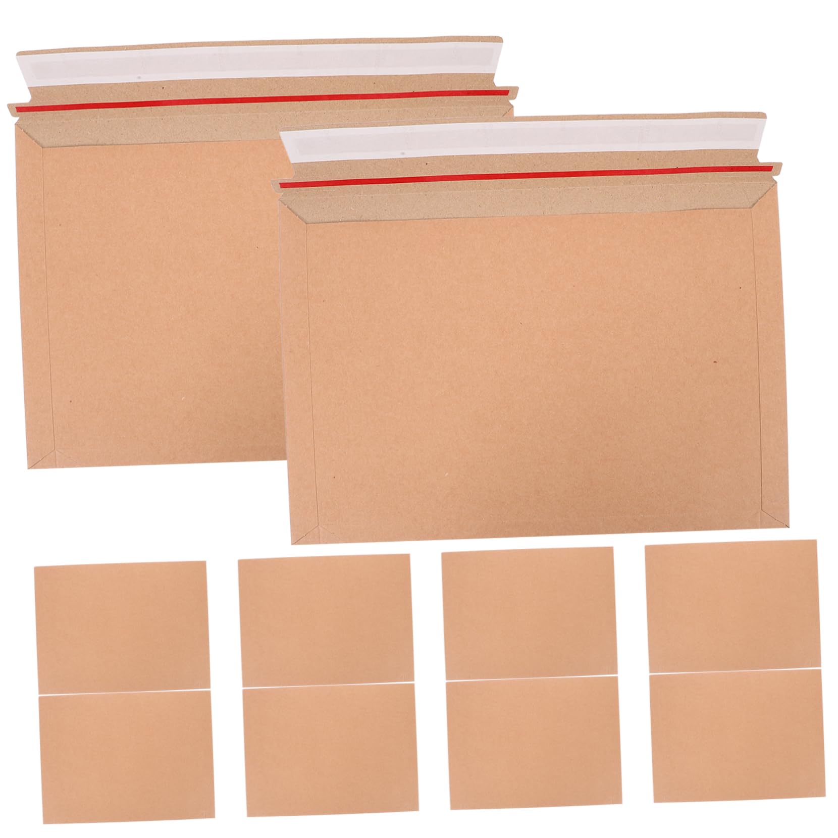 Selbstklebende A4-versandtaschen aus Papier, Flach | Khaki, für Fotos und Dokumente, Stabile Karton Ausführung, 30 Stück, für Karten und Unterlagen