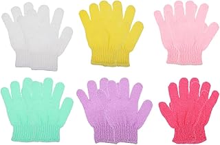 FOMIYES Luvas De Banho 6 Pares Luva de Banho Dupla Luva de Banho Esfoliante Luva de Banho Chuveiro Esfoliante Do Lado da Luva Esponja Banho Esfoliação Corporal