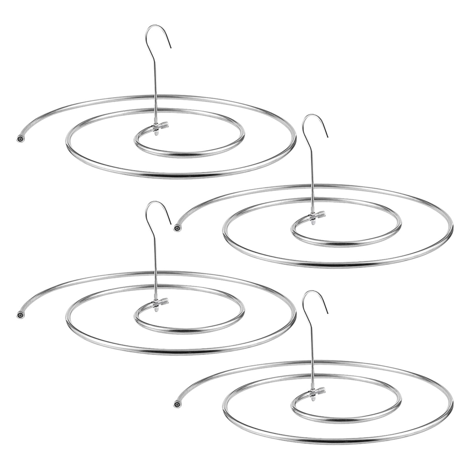 4 Grucce Appendiabiti a Spirale in Acciaio Resistente 40 CM Stendibiancheria da Parete per Trapunte e Coperte Supporto Robusto per Asciugatura Rapida in Casa e Balcone