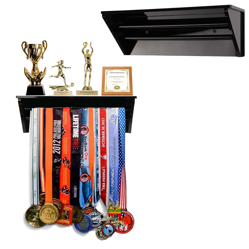 Soporte de medallas para exhibición de trofeos, 3.9 x 11.8 Pulgadas, Colgador de Pared