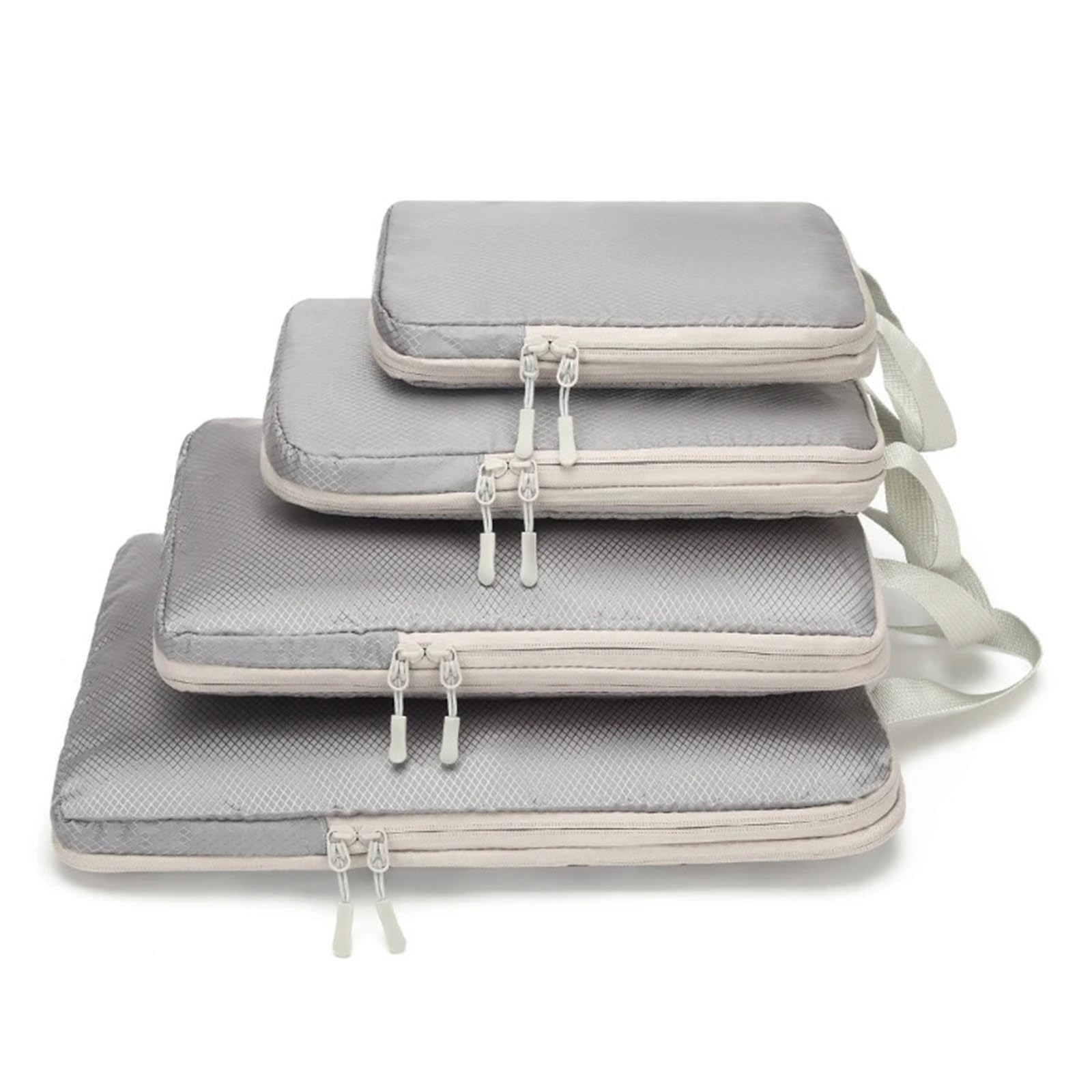 Lot de 4 cubes d'emballage de compression pour valises extensibles légers (gris)