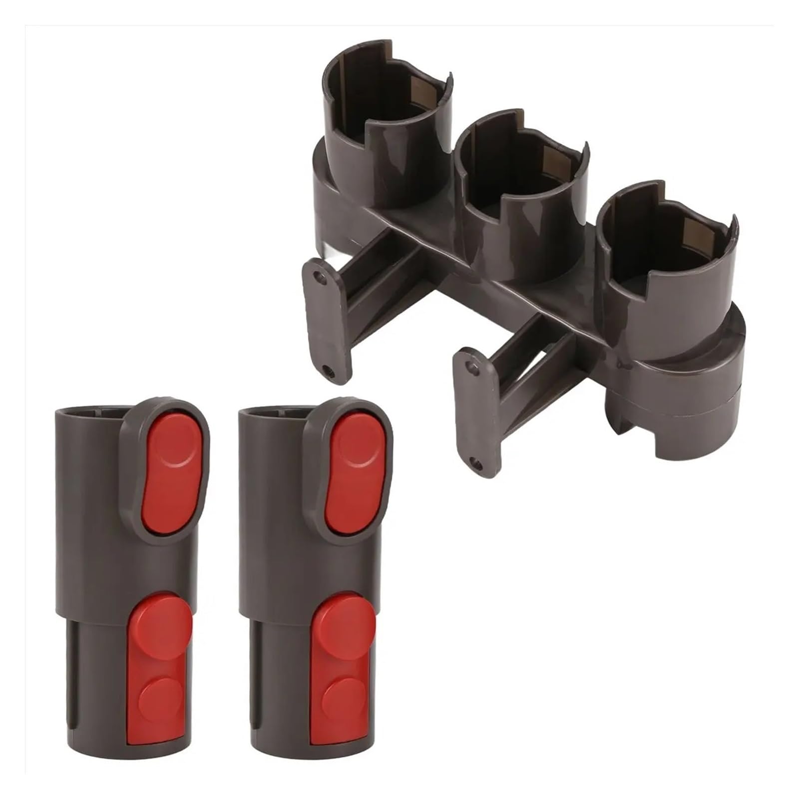 EEZII AD11 Accessory Holder with 2Pcs/Set Adapters, Compatible For Dyson, V6 V7 V8 V10 V11 Vacuum Cleaner Attachment Holder Docking Station