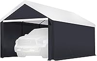Caravan Canopy Domain 10x20 Ft Carport Sidewalls - Black Polyethylene Tent Walls for Vehicle Shelter, Weatherproof Privacy Panels