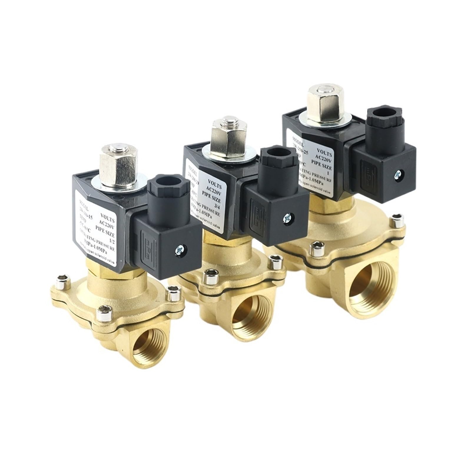 Iusezromar Dn25 Dn15 Dn20 Normally Open Brass Solenoid Valve(,Dc24v_nbr Seal)